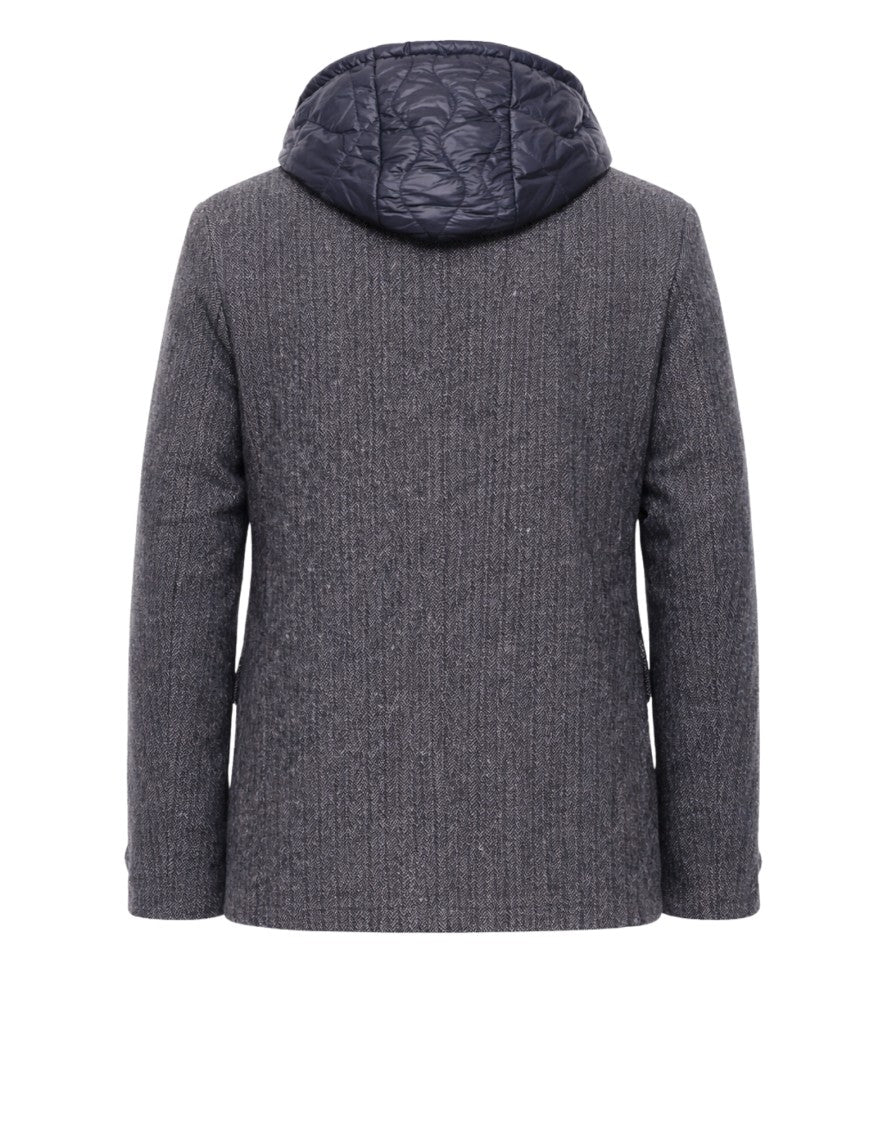 Agf Men's Peacoat With Detachable Inner