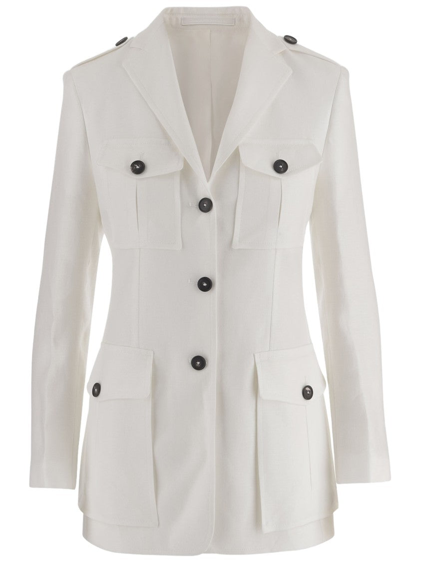 Tagliatore Single-Breasted Linen Jacket