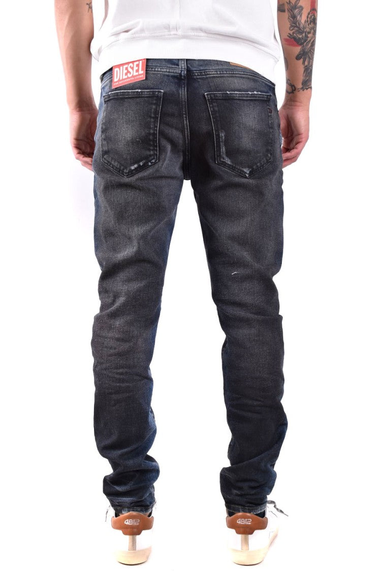 Diesel Blue Cotton Distressed Jeans