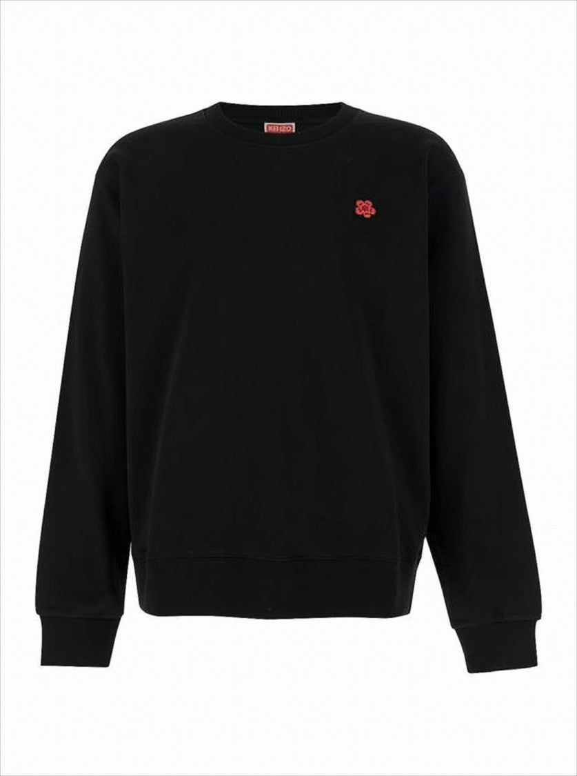 Kenzo Relaxed-Fit Black Long-Sleeve T-Shirt With Embroidered Detail