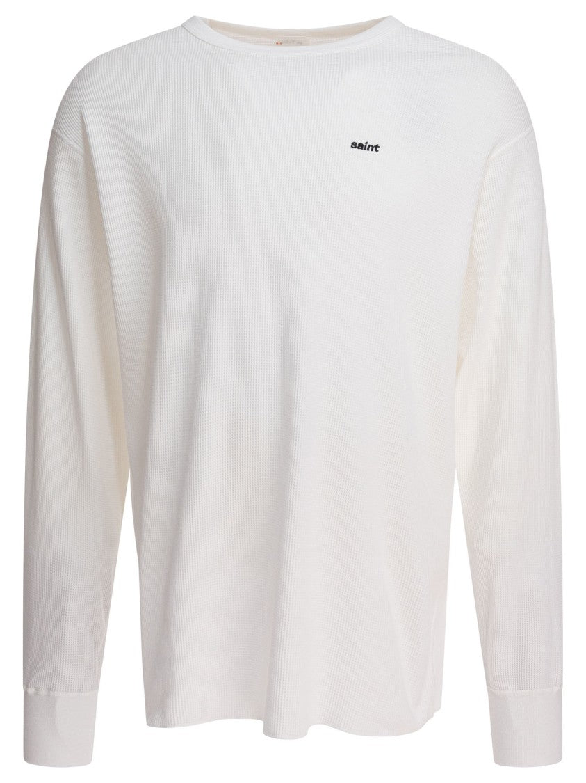 Saint Mxxxxxx Ribbed Long-Sleeved T-Shirt With Subtle Logo