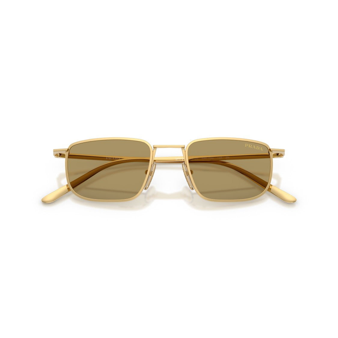 Prada 0Pr D52s Rectangular Gold Metal Frame Sunglasses