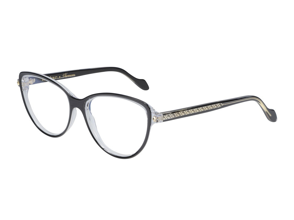 Kador Black Melany Glamour-V Glossy Cat-Eye Eyeglasses