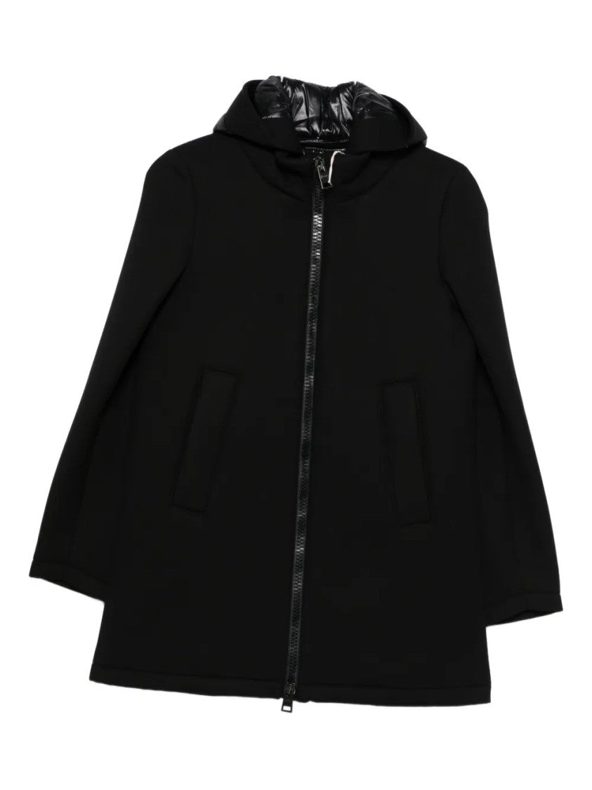 Herno Minimalist Black Hooded Jacket