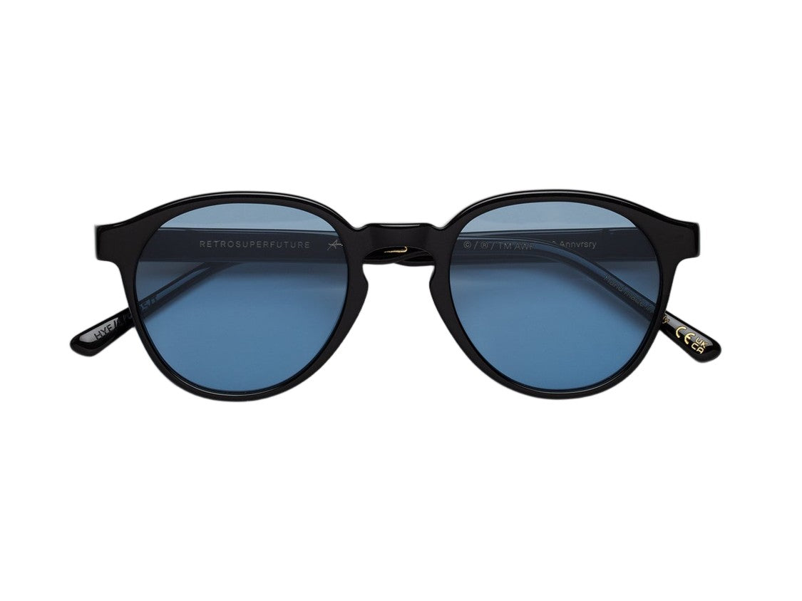 Retrosuperfuture Blue The Warhol Keyhole Round Sunglasses