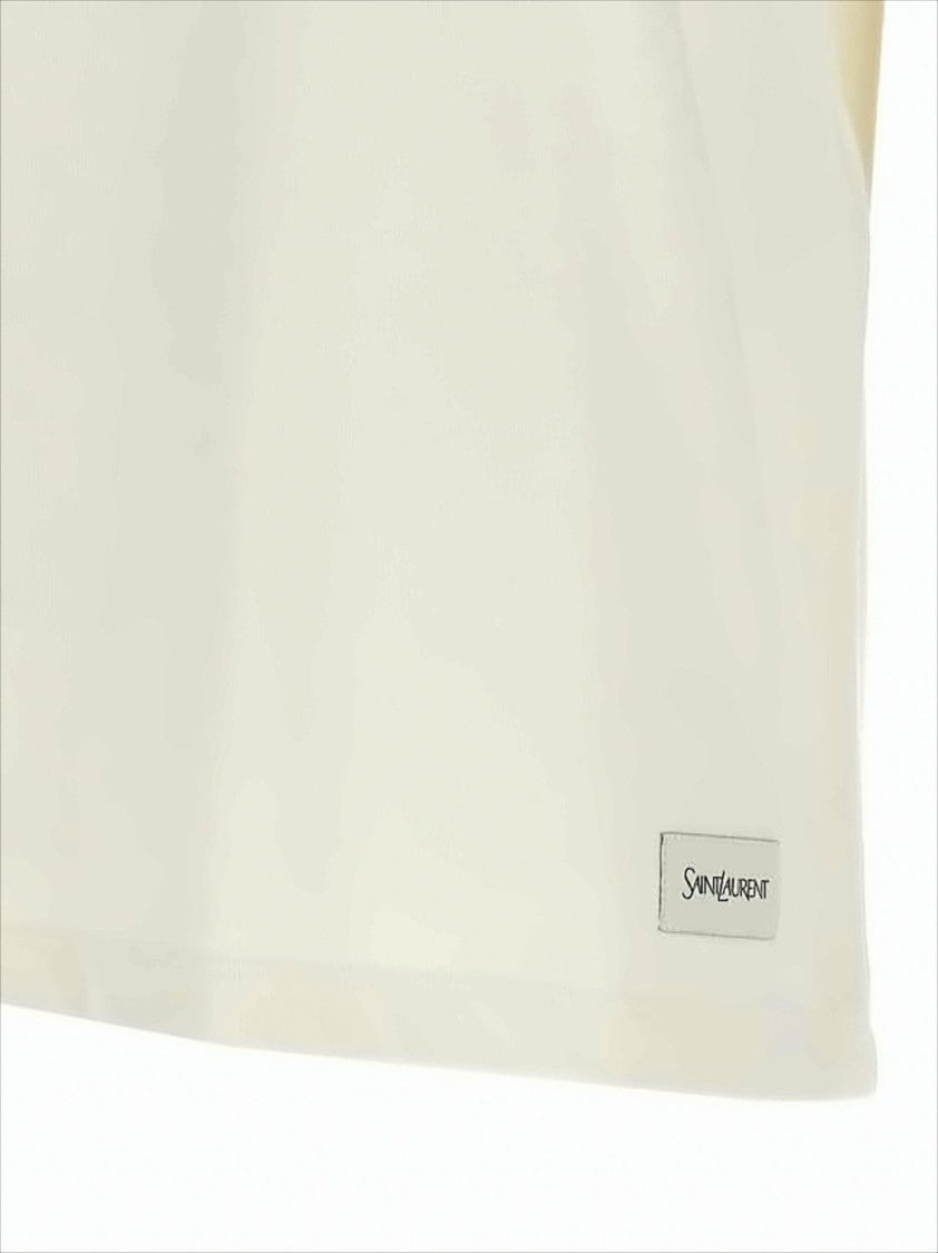 Saint Laurent Boxy Short-Sleeve T-Shirt With Classic Round Neckline