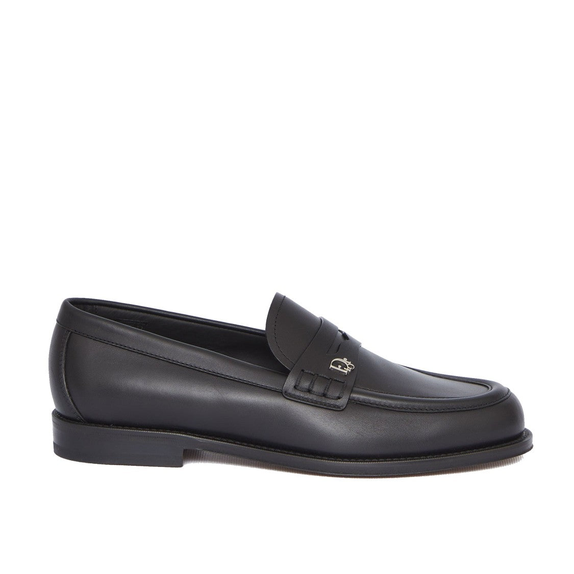 Dior Black Calf Leather Loafers
