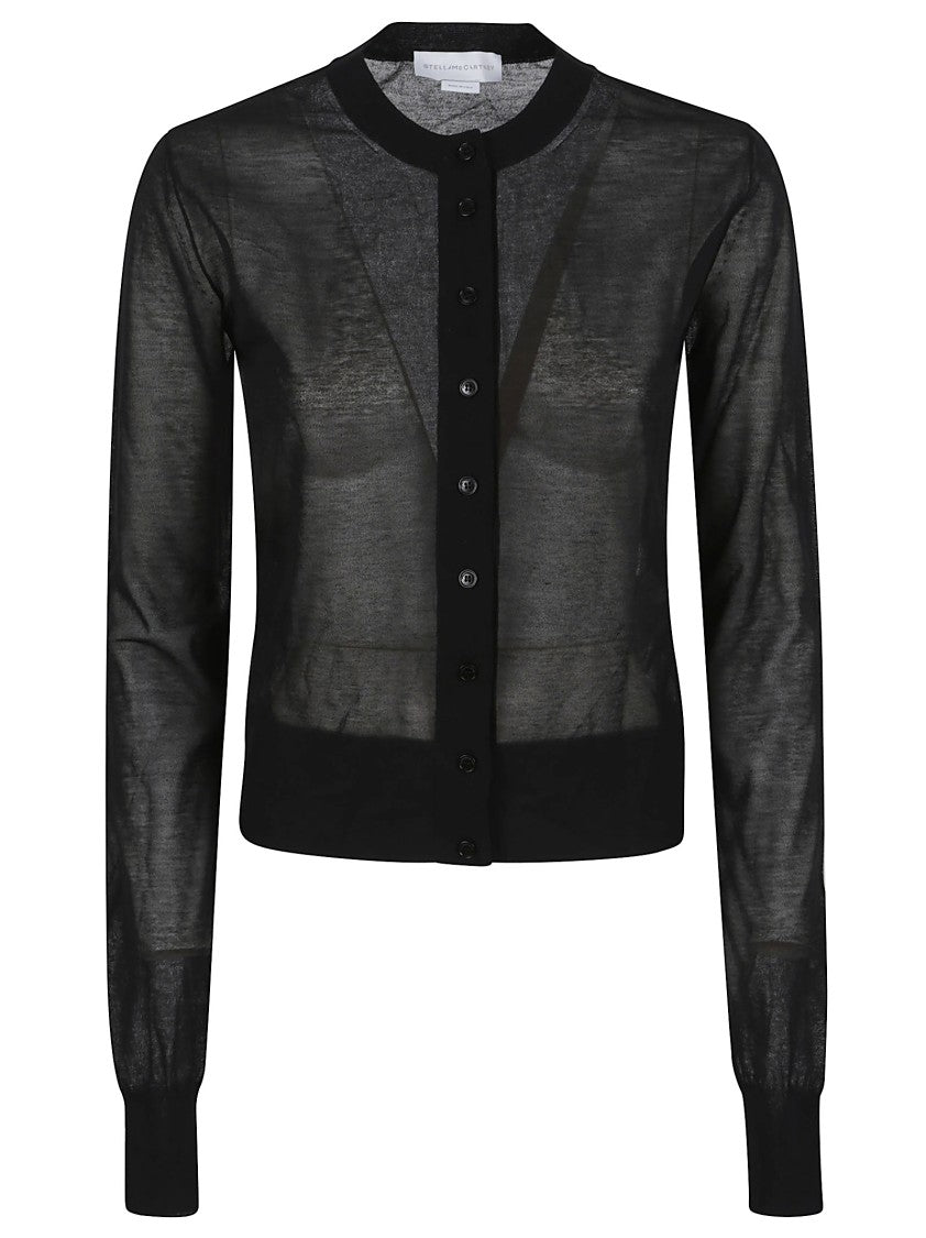 Stella Mccartney Ultra-Lightweight Black Knit Cardigan
