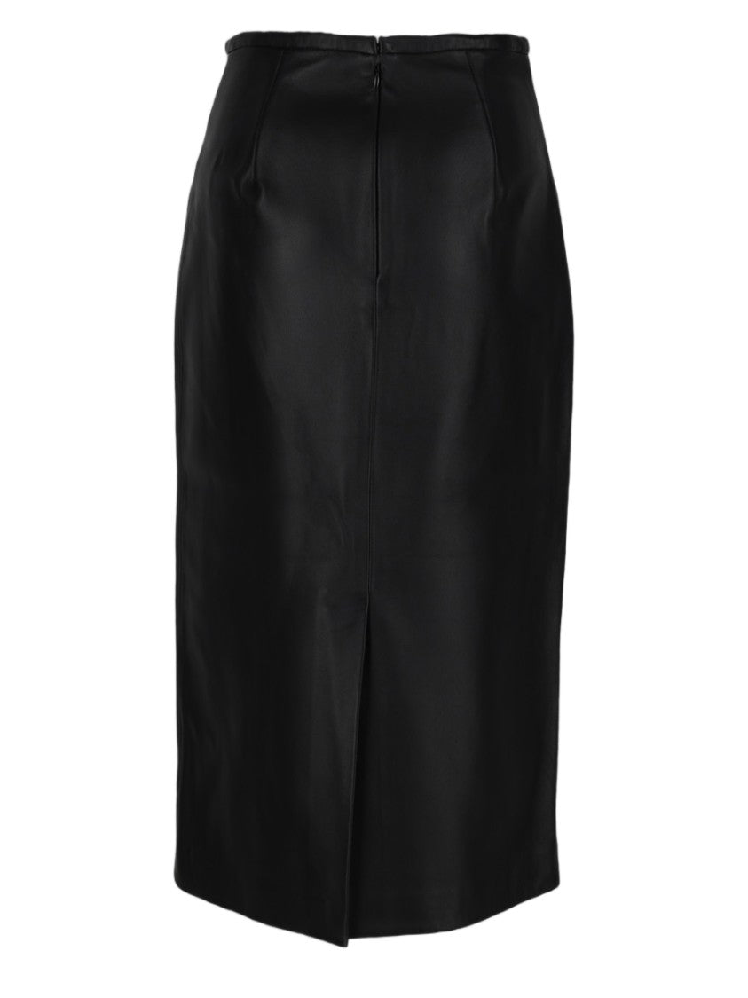 Co Midi Skirt In Smooth Lambskin Leather