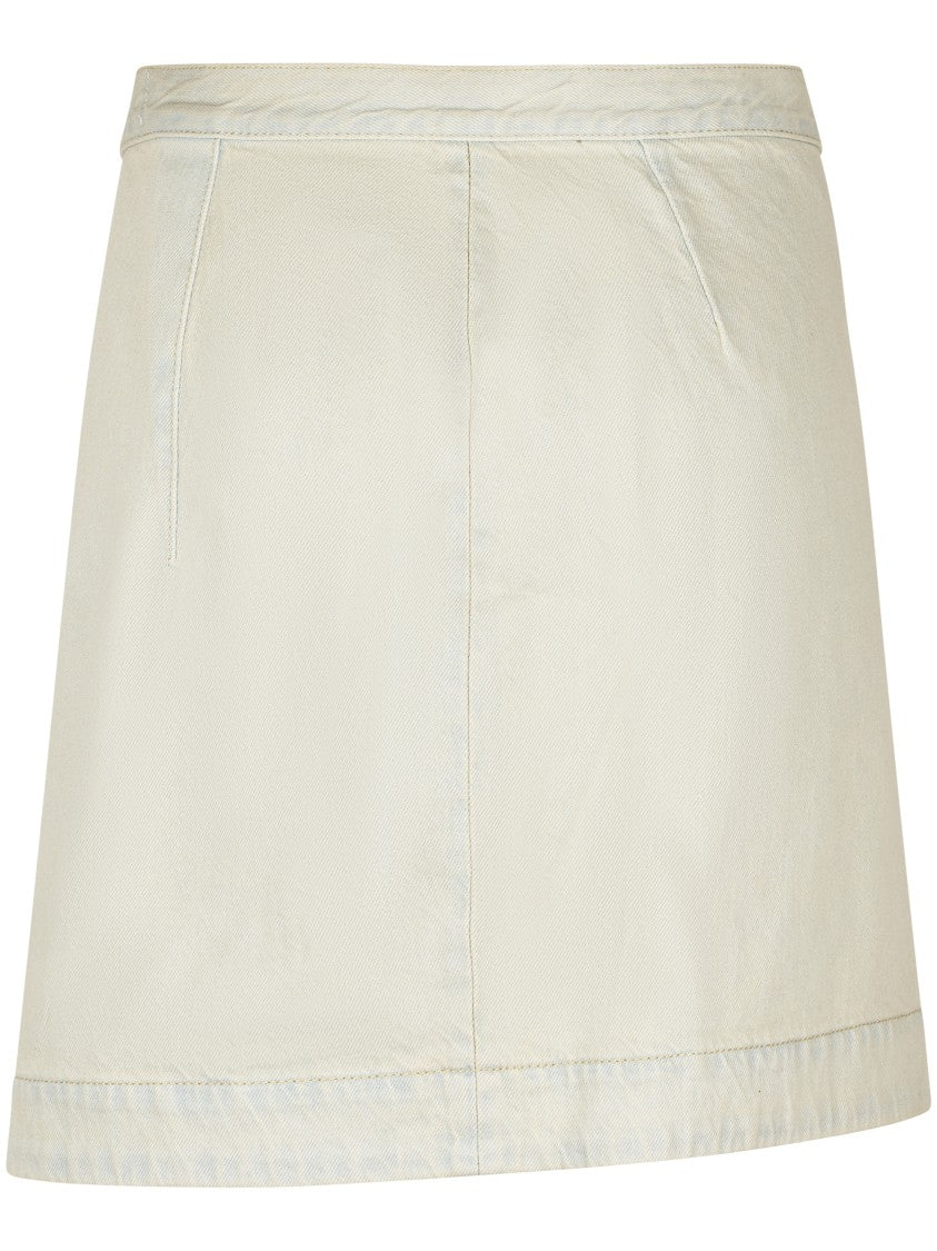 Vivienne Westwood Mini Denim Skirt With Asymmetrical Flap