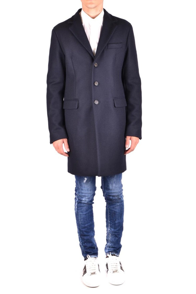 Dsquared2 Navy Wool Blend Tailored Jacket