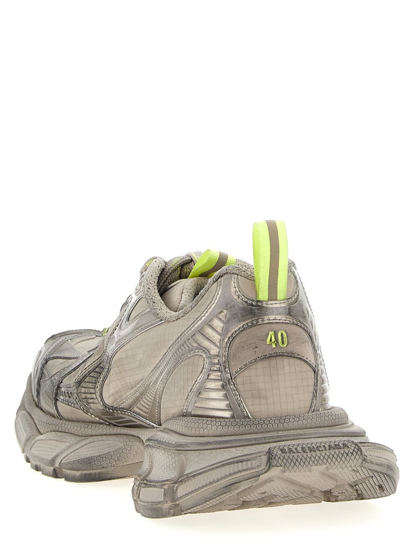 Balenciaga Used-Effect Mesh And Polyurethane Sneakers With Embossed Details