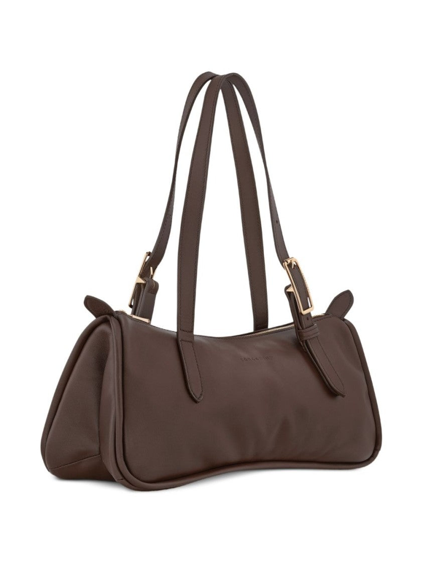 Longchamp Elongated Smooth Leather Handbag