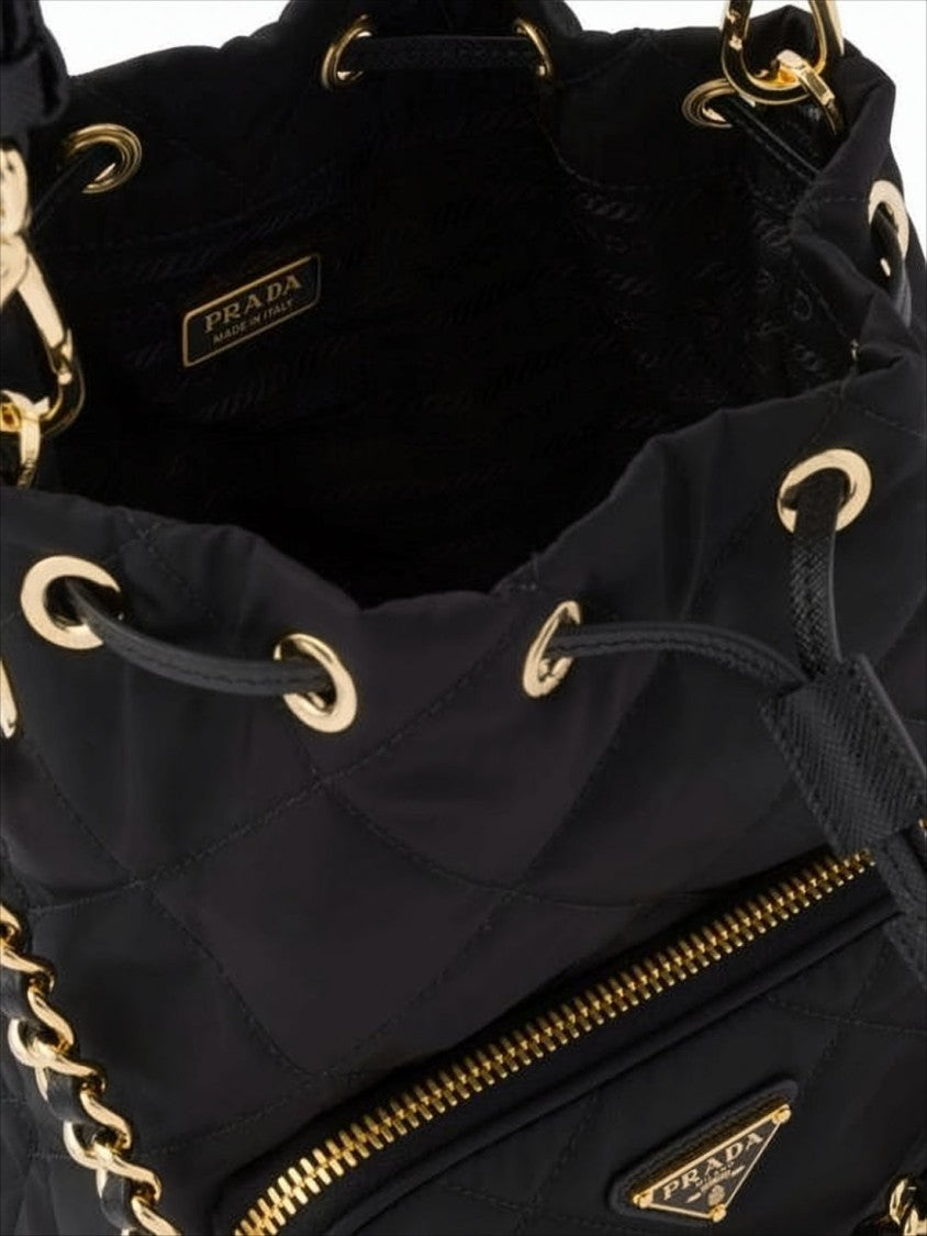 Prada Compact Quilted Nylon Shoulder Bag