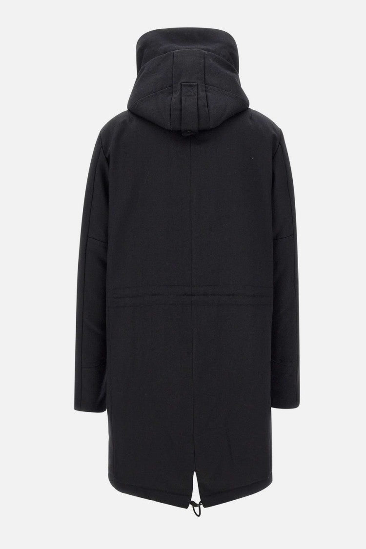 Peuterey Black Nylon Hooded Parka