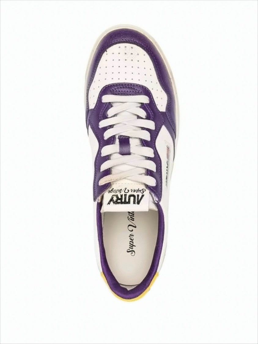 Autry Low-Top Leather Sneakers With Retro Accents