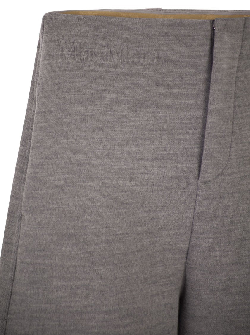 Max Mara Ebrien - Double Wool And Cotton Trousers