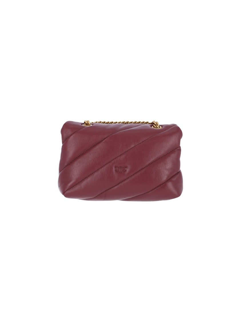 Pinko Love Puff Mini Nappa Leather Quilted Shoulder Bag
