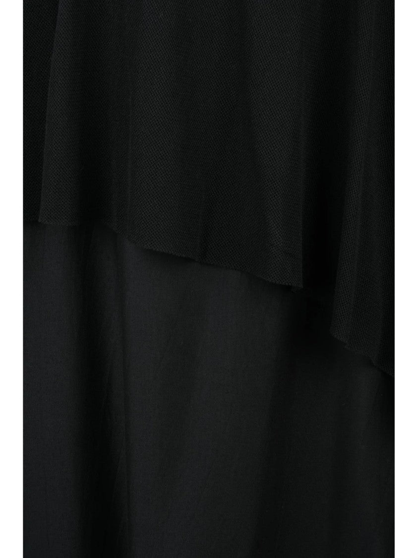Yohji Yamamoto Black Layered Cupro Tunic Dress
