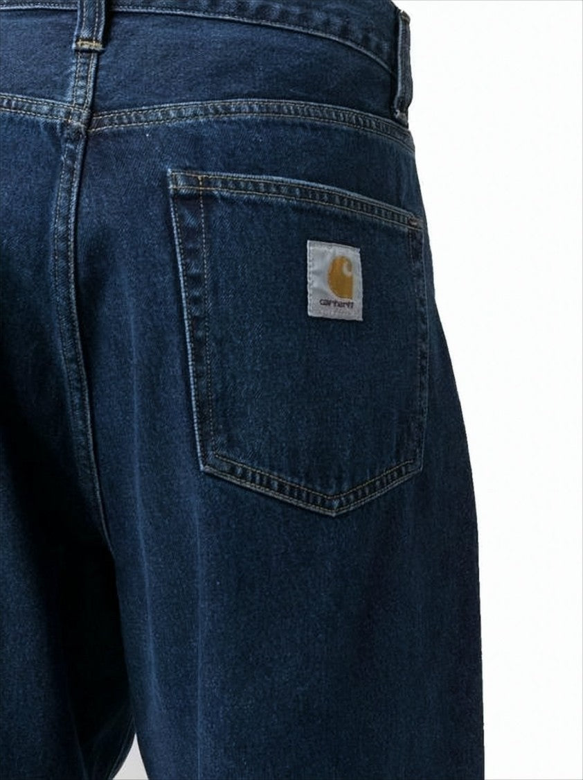 Carhartt Wip Straight-Leg Denim Pants With Five-Pocket Styling And Indigo Wash