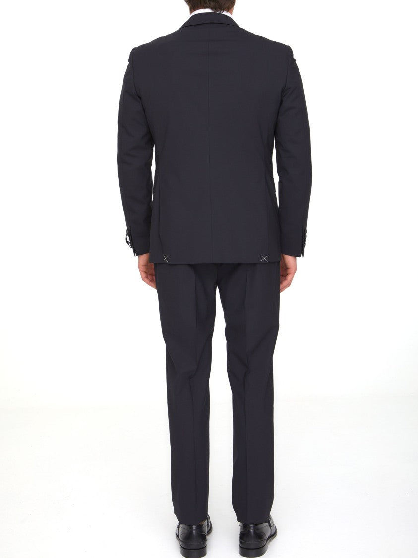 Tonello Black Wool Two-Piece Suit