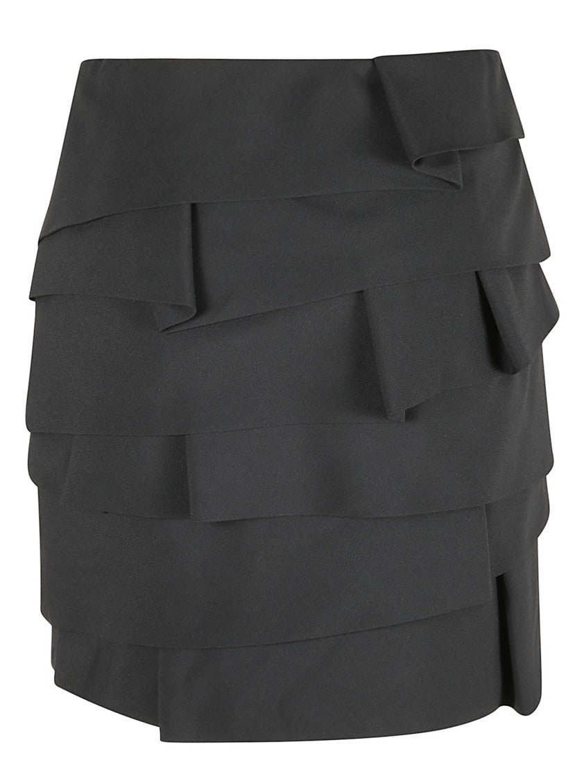 Versace Reverse Satin Fitted Mini Skirt