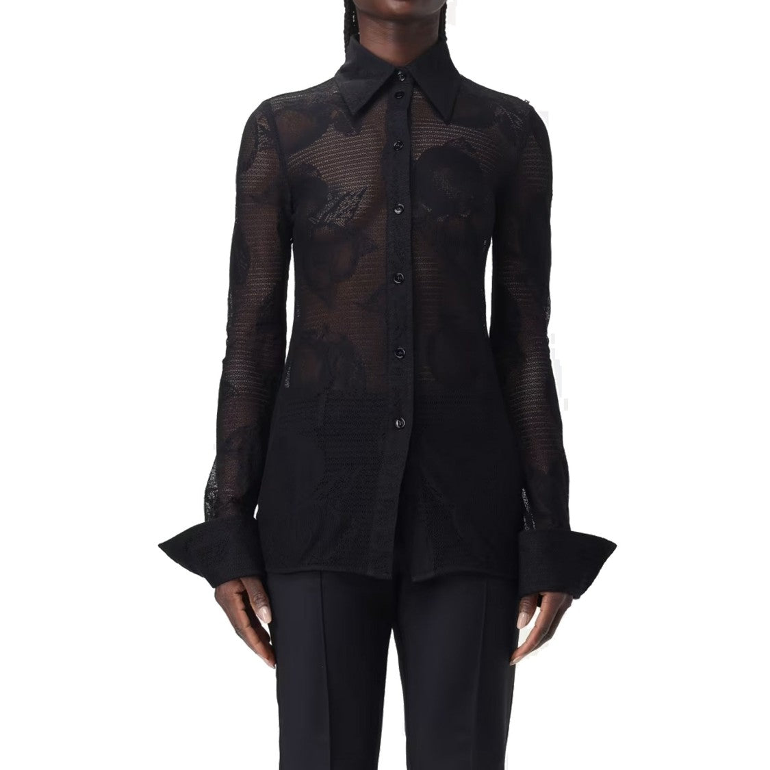 Sportmax Floral-Pattern Semi-Transparent Asti Shirt