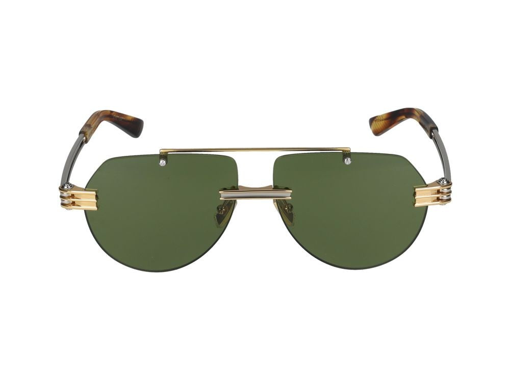 Bottega Veneta Sunglasses Bottega Veneta Bv1342s 003 Gold Silver Green 59/13/145