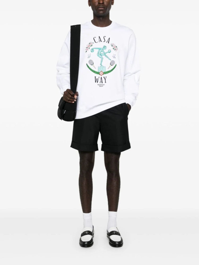 Casablanca Statue En Marbre Embroidered Sweatshirt