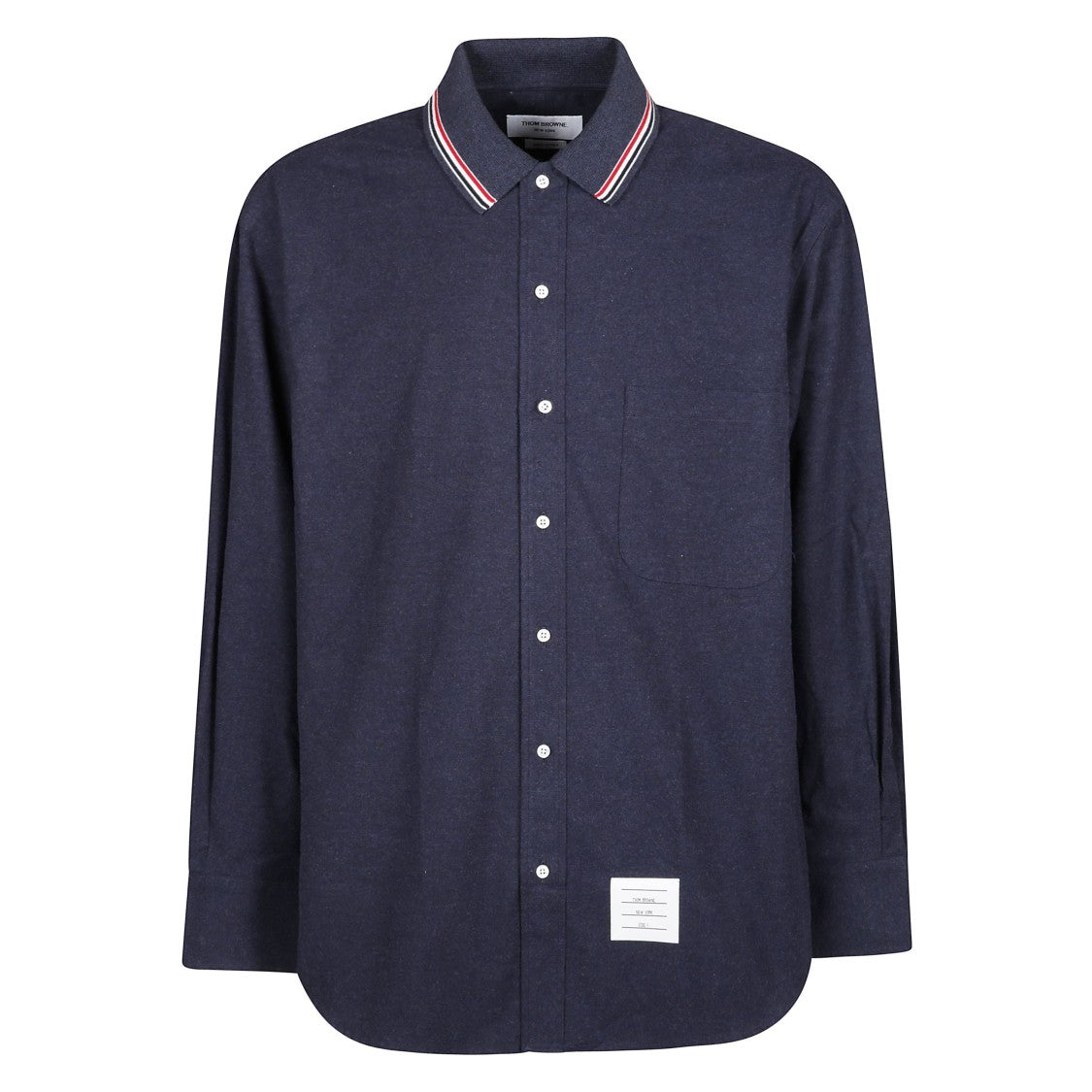Thom Browne Long-Sleeve Cotton Shirt-Jacket With Striped Detailing