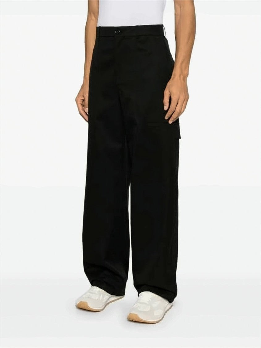 Loewe Relaxed Wide-Leg Straight Pants With Utilitarian Pockets