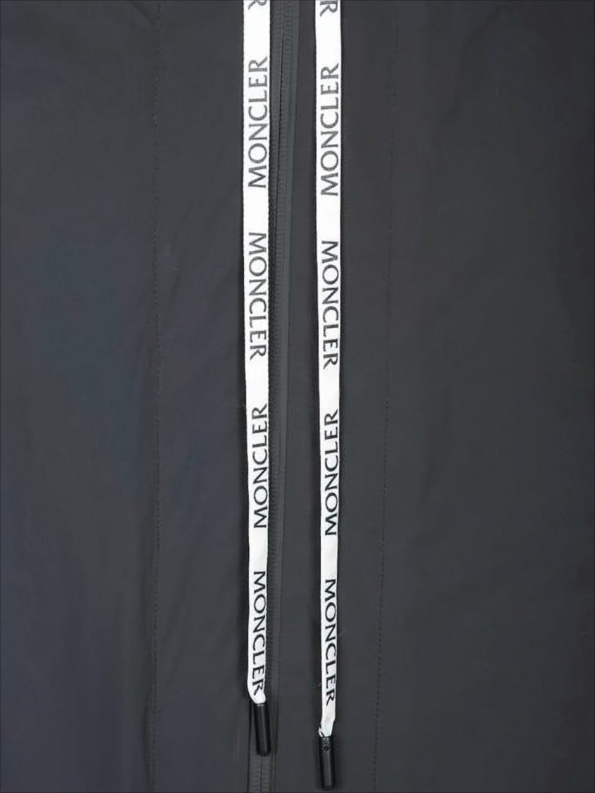 Moncler Lightweight Hooded Jacket With Front Zipper And Drawstrings