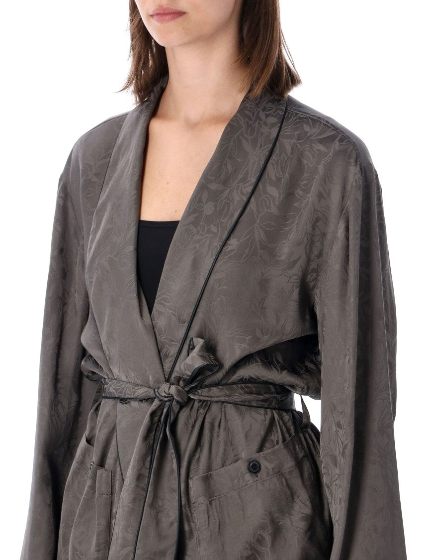 Golden Goose Shawl Pijama Floral Satin Blazer