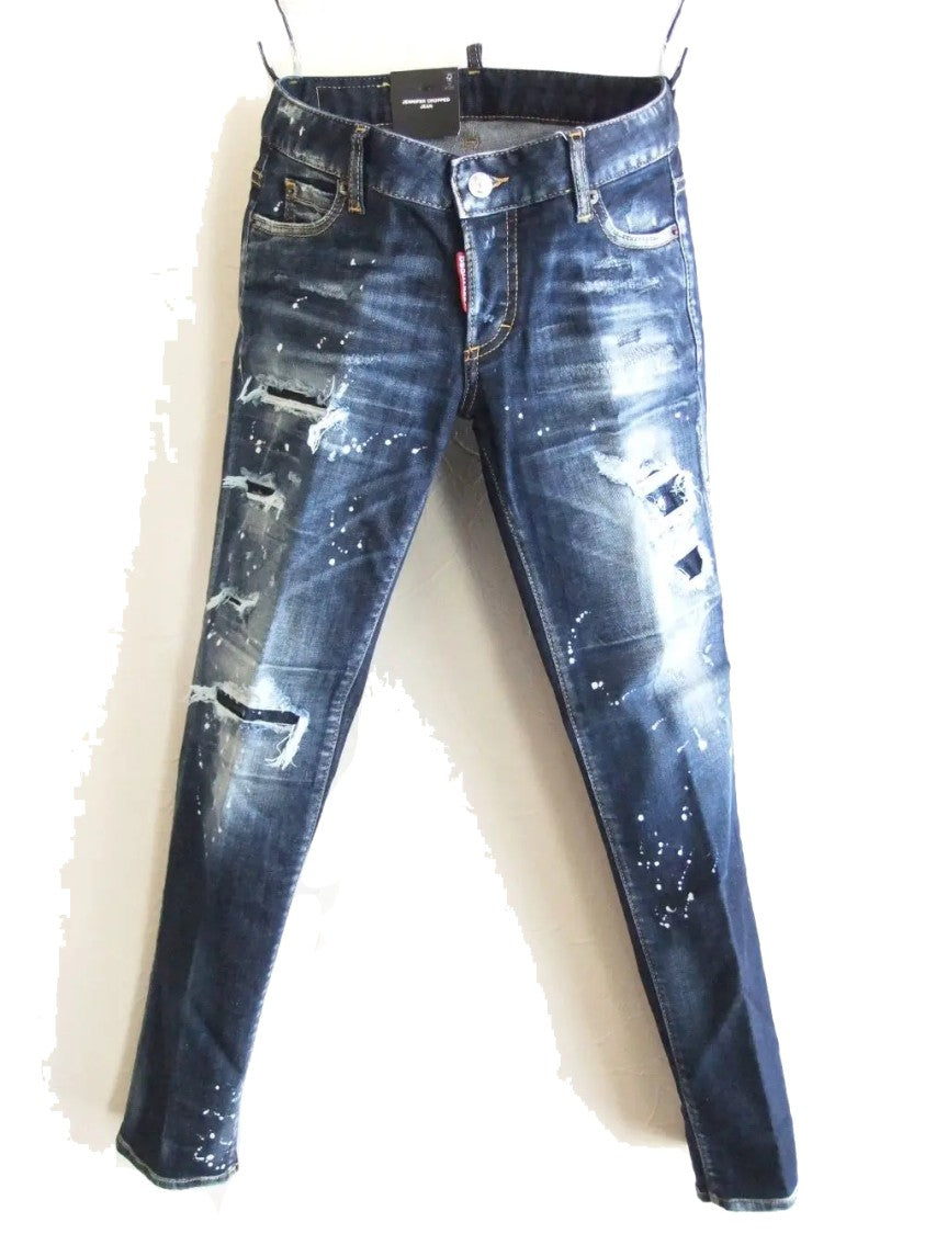 Dsquared2 Distressed Dark Denim Jeans