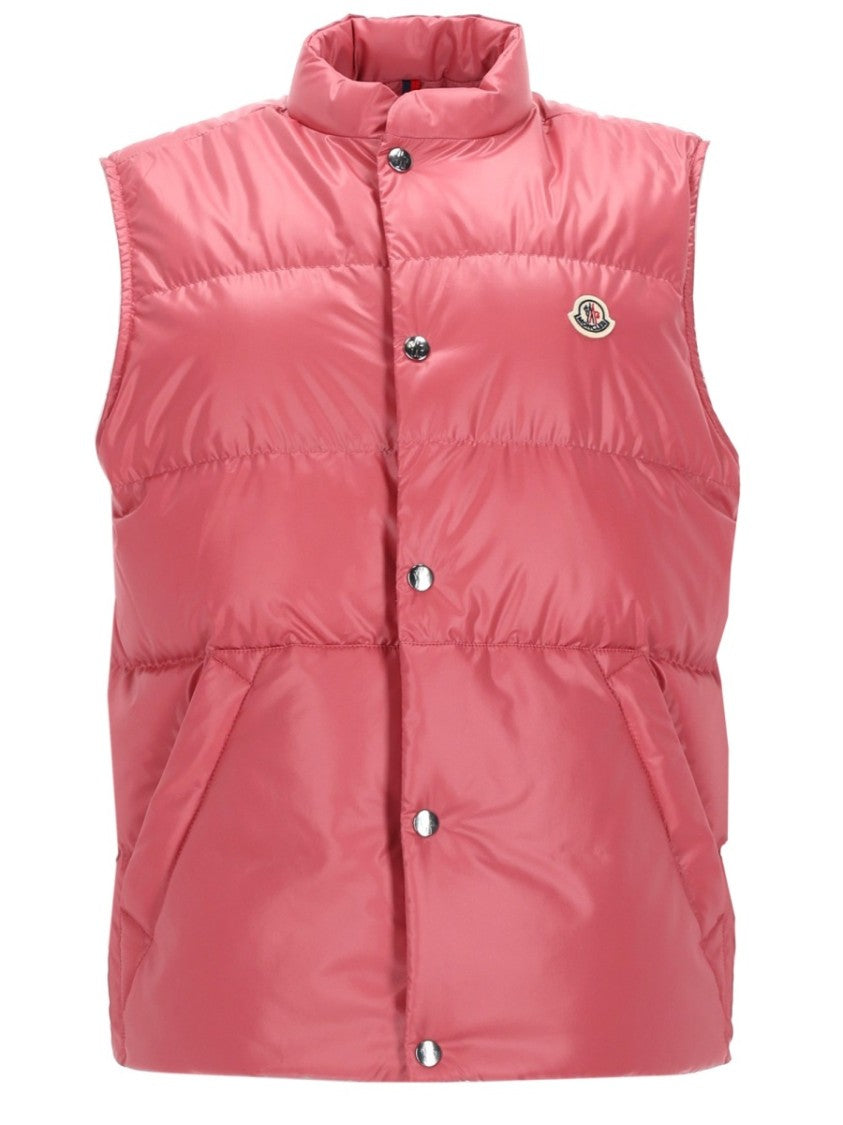 Moncler Restigo High-Collar Logo Padded Vest