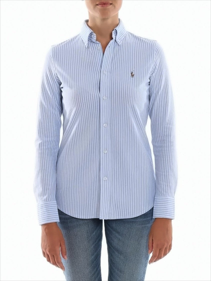 Polo Ralph Lauren Tailored Stripe Button-Up Shirt With Pointed Collar