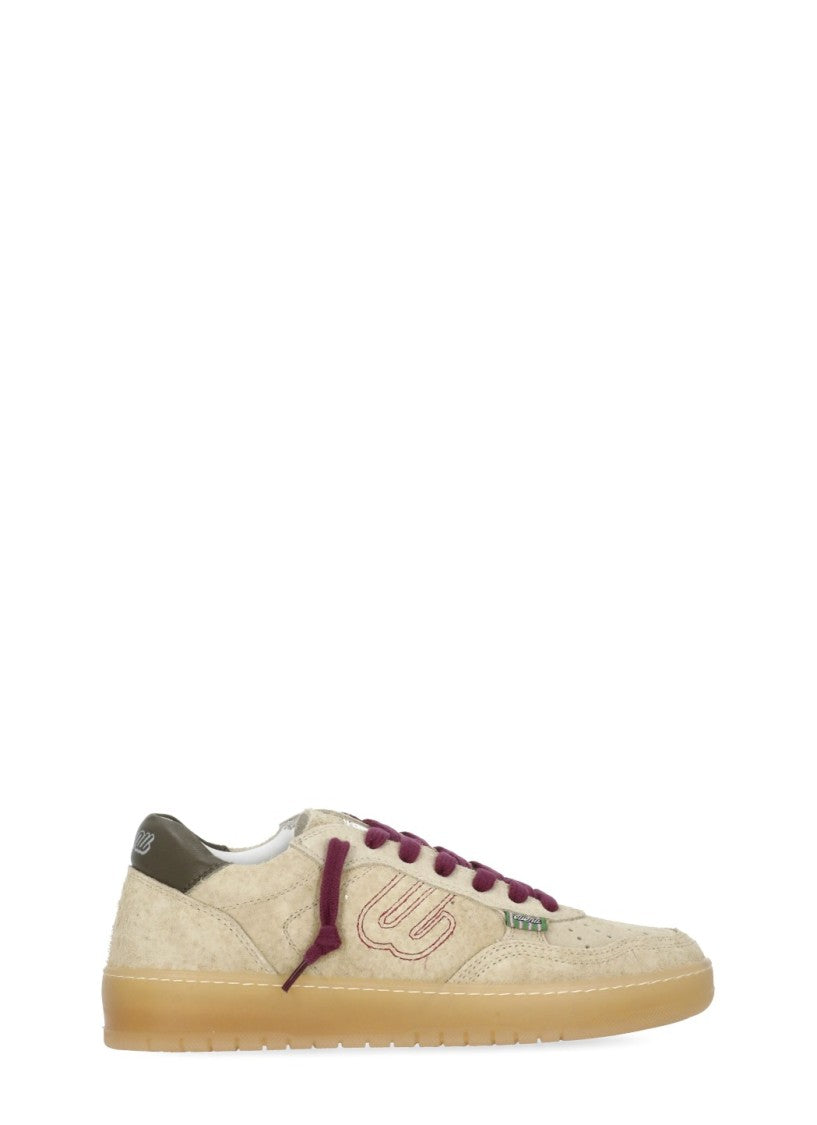 Evenu Equal Beige Suede Low-Top Sneakers