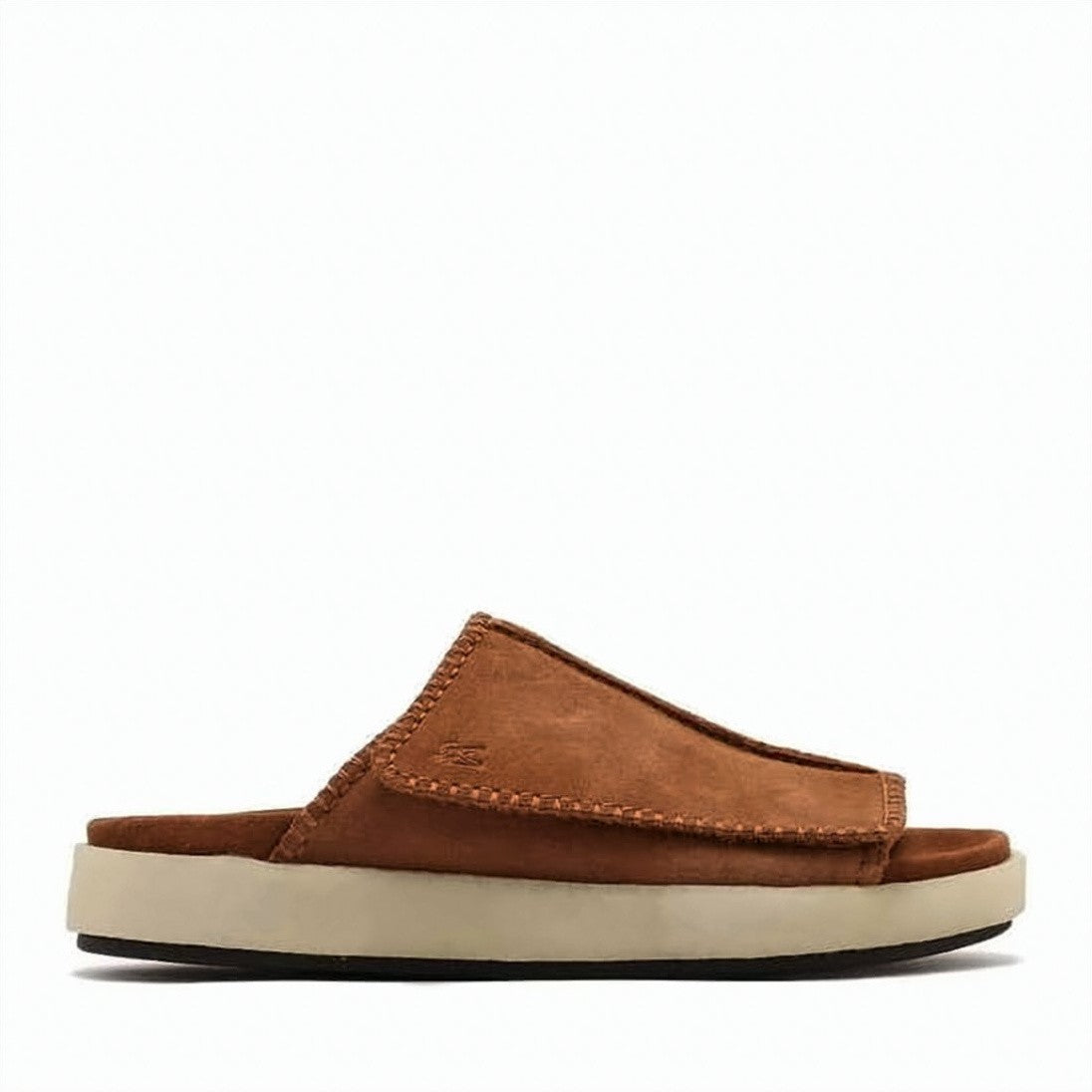 Clarks Minimalistic Suede Slip-On Mules With Contrasting Rubber Sole