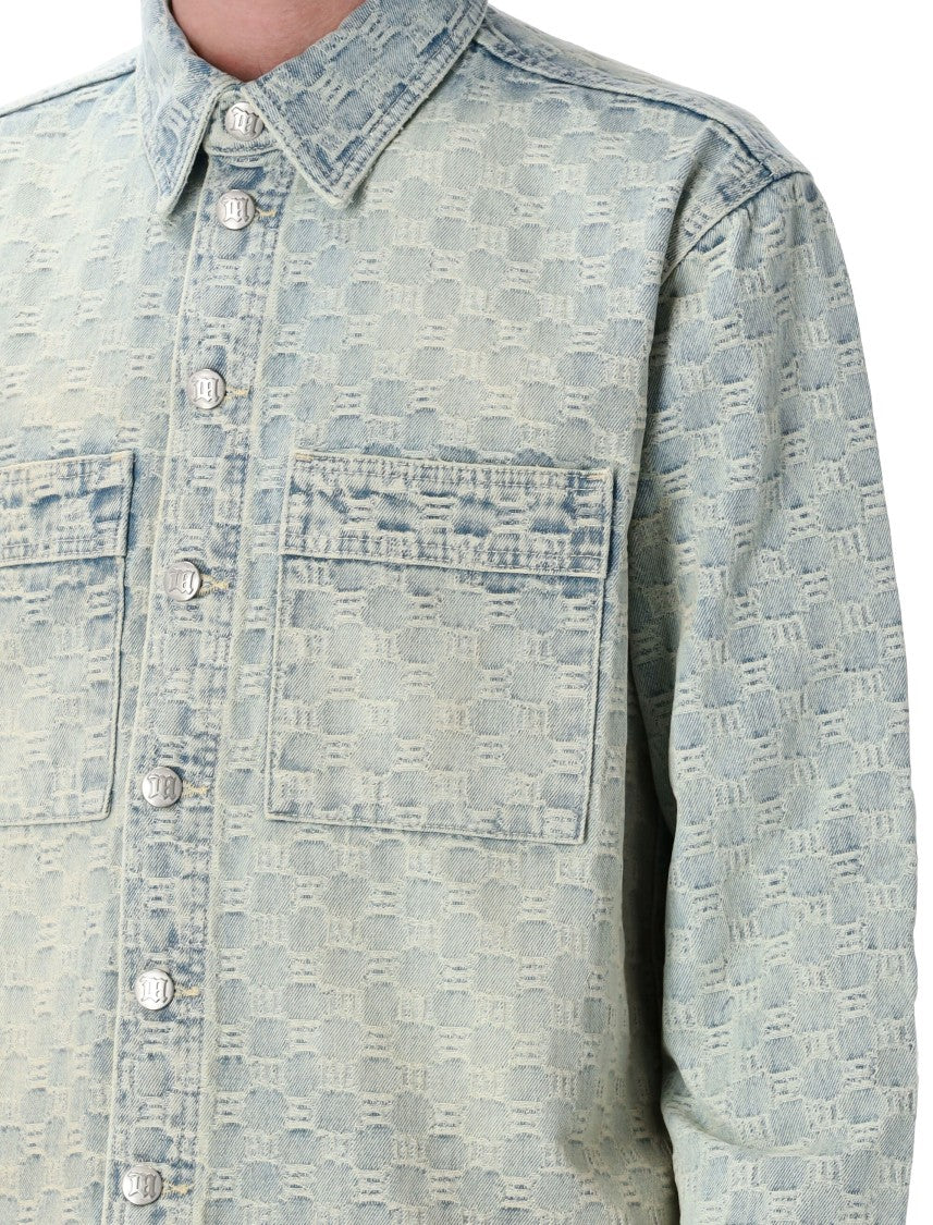 Misbhv Monogram Patterned Button-Up Overshirt