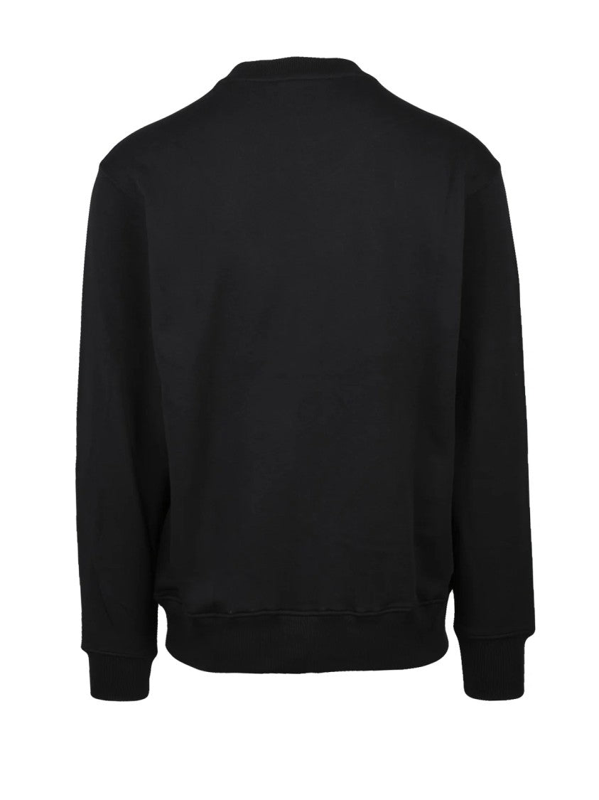Versace Jeans Couture Black Crewneck Cotton Sweatshirt