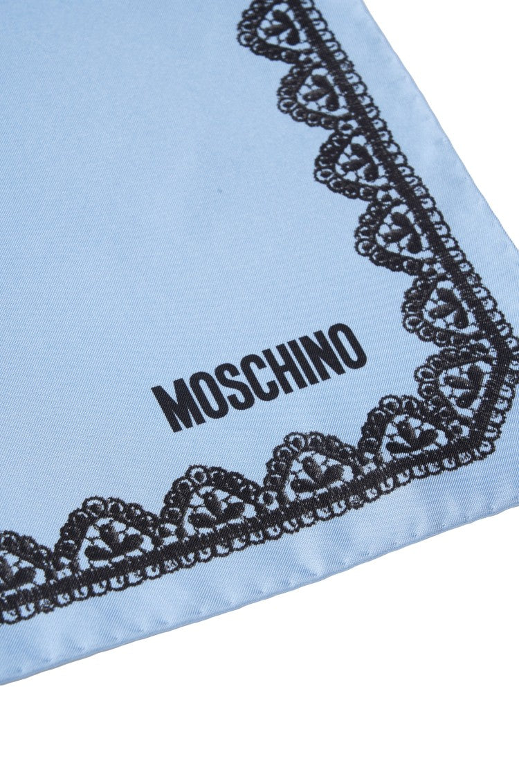 Moschino Silk Scarf With Lace Pattern