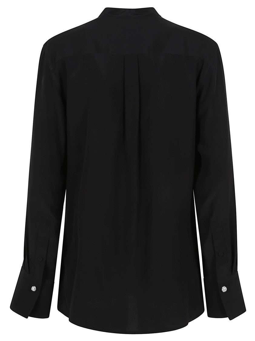 Victoria Beckham Pure Silk Blouse With Mandarin Collar