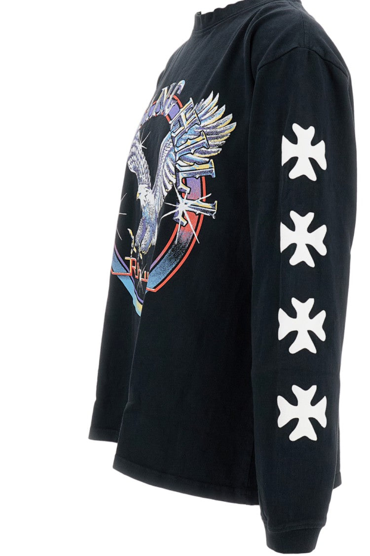 Rhude Ribbed Crewneck Sweatshirt With Graphic Print