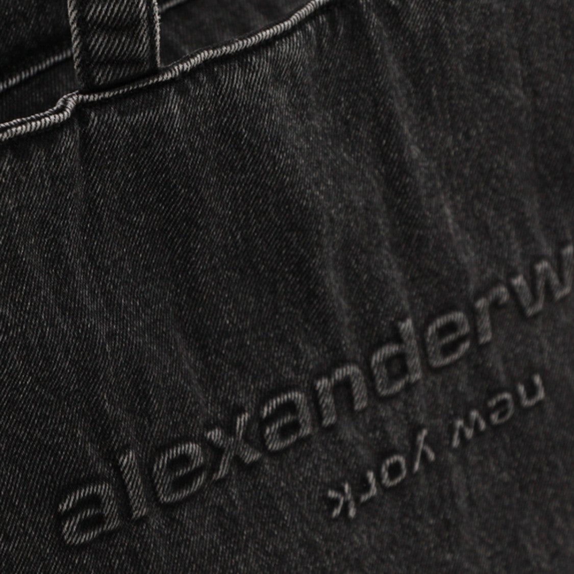 Alexander Wang Rectangular Black Tote Bag With Embossed Branding