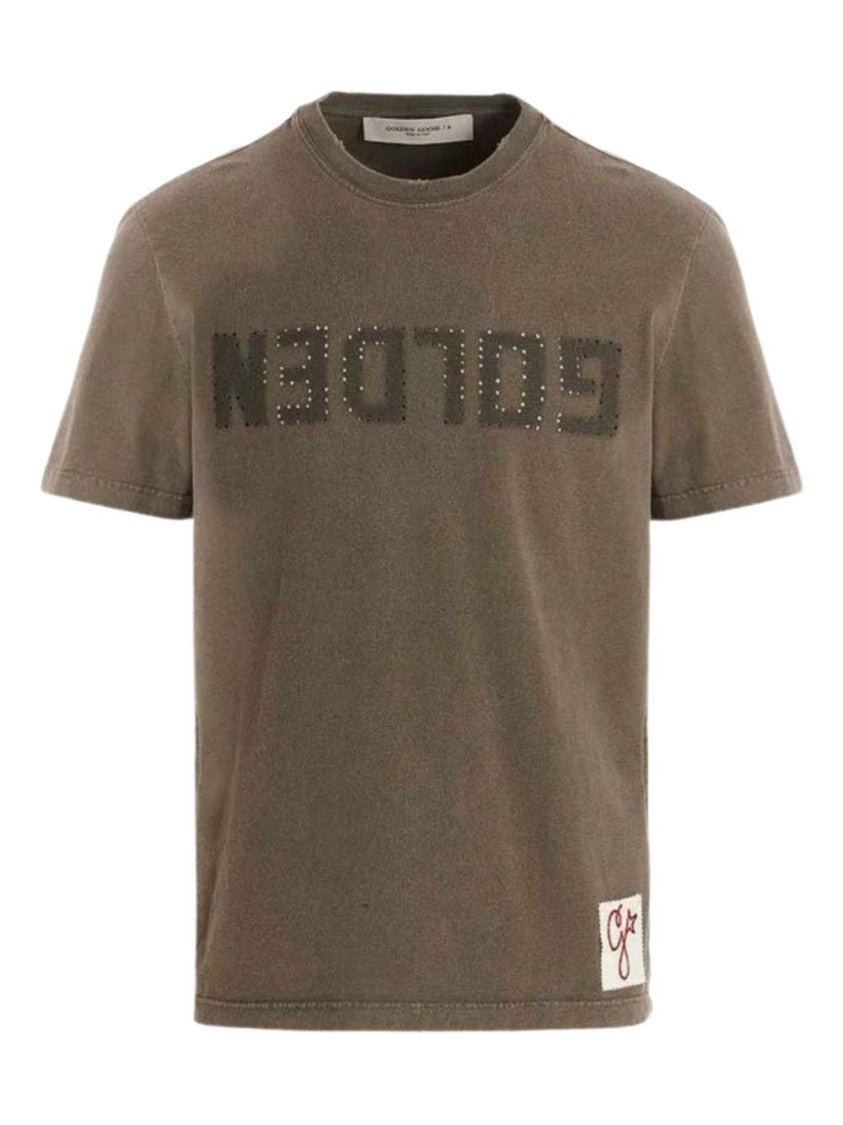 Golden Goose Golden Regular Distressed Cotton T-Shirt