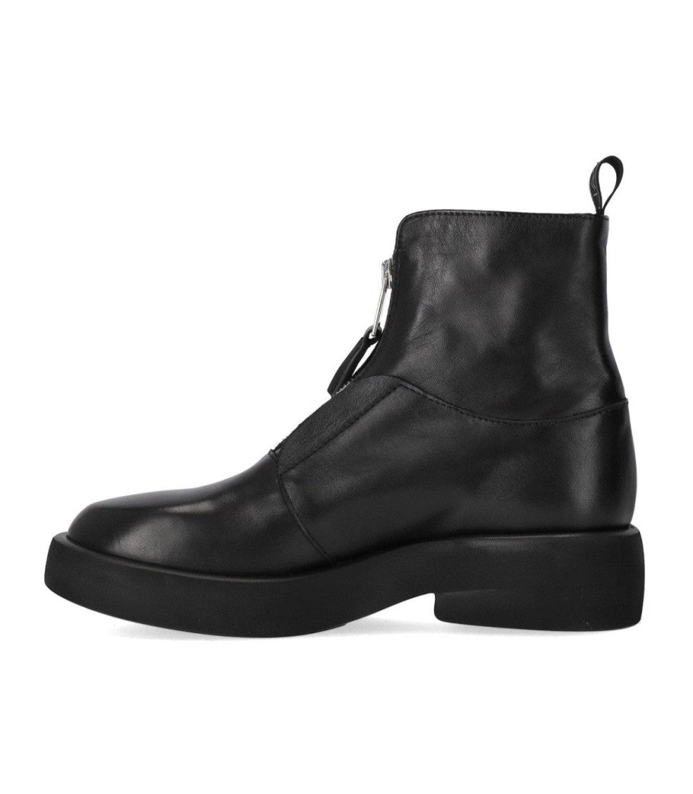 Elena Iachi Black Zipped Ankle Boot