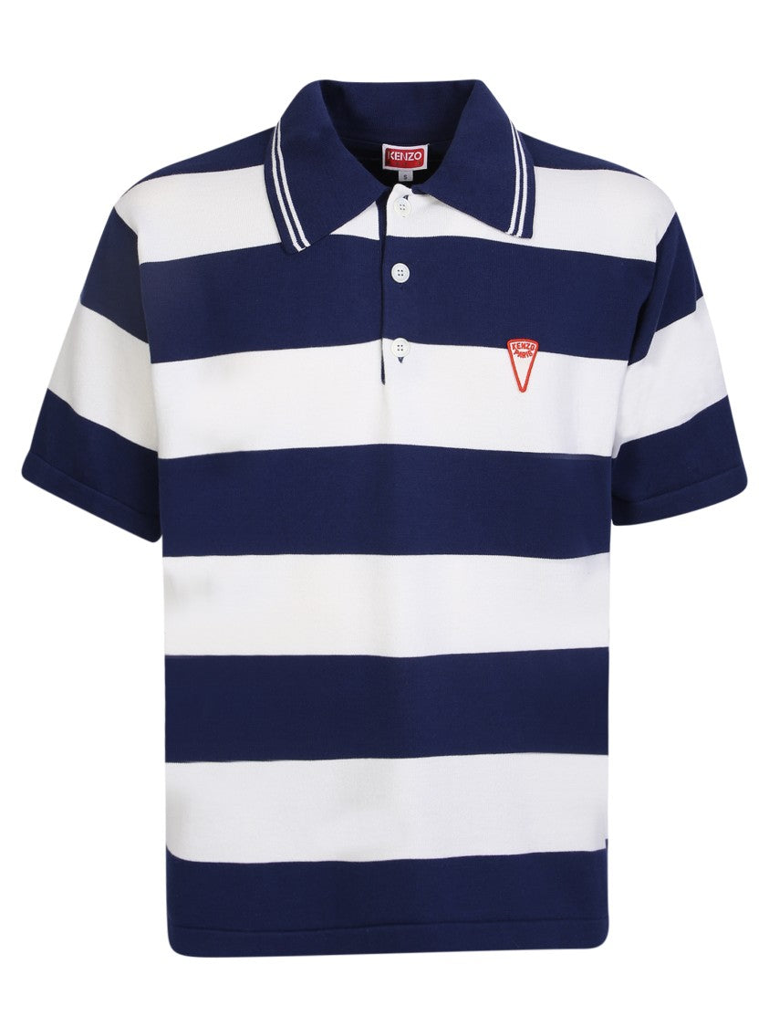 Kenzo Striped Blue Poolo Shirt