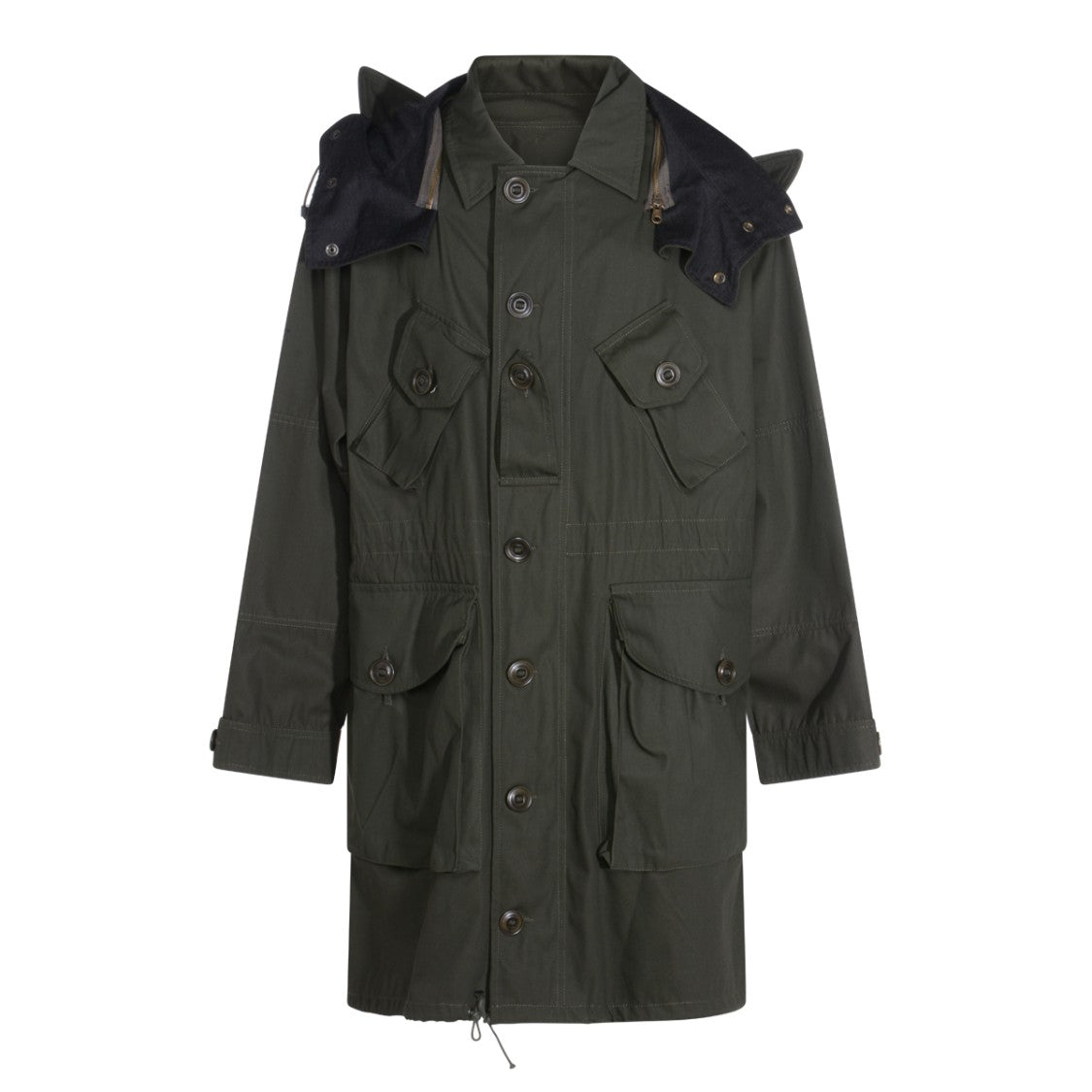 Maison Margiela Dark Green Cotton Coat