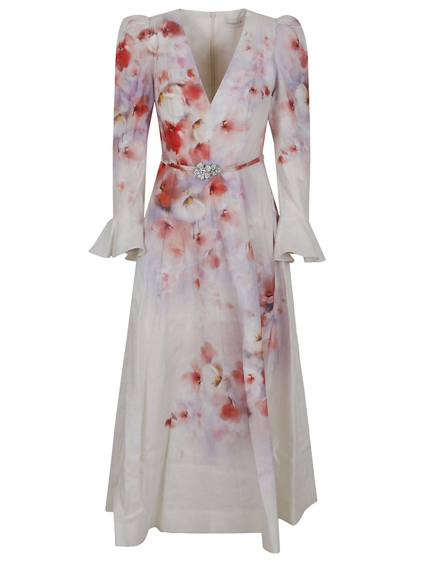 Zimmermann Deep V-Neck Maxi Dress