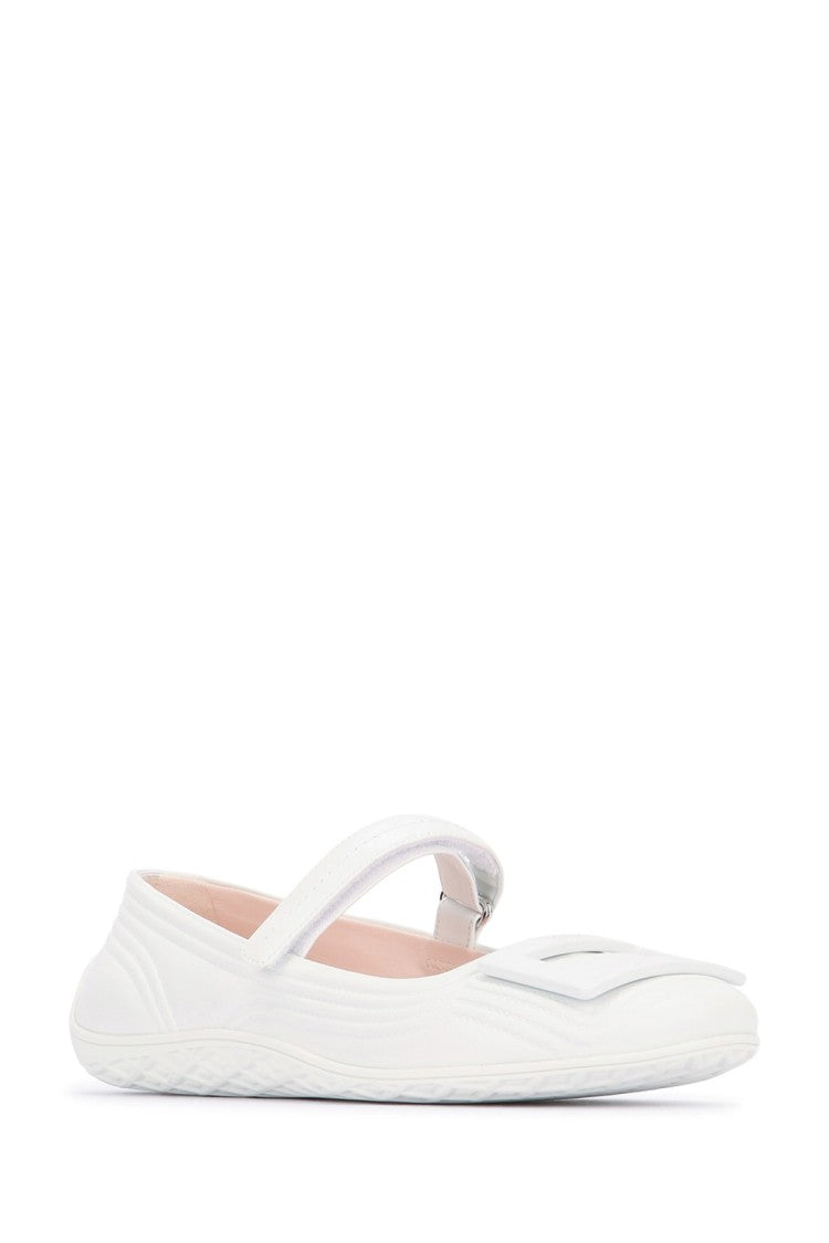 Roger Vivier White Mary Jane Flats
